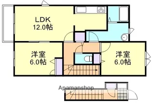 ノースヴェレッジ Ⅴ C棟【2階】の間取り