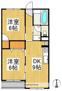 一本木ハイツ【1階】の間取り