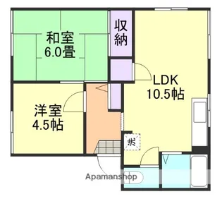 コーポ長畑【1階】の間取り