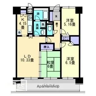 アルファステイツ幸町【7階】の間取り