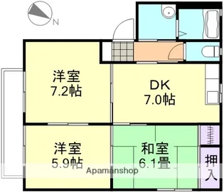 メゾン デラ W A棟【1階】の間取り
