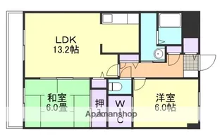 サンルーフパークマンション【3階】の間取り