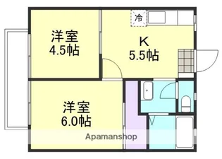 サンライフ鴨方【2階】の間取り