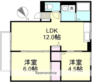 笹沖ハイムⅠ【1階】の間取り