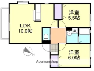 サンビレッジコスモス A棟【2階】の間取り