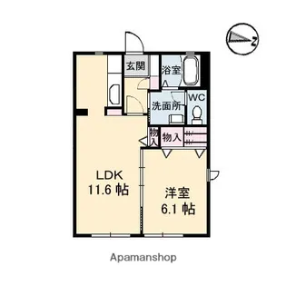 メゾン・エクランタンⅡ【1階】の間取り