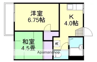 幸運マンション2号棟【2階】の間取り
