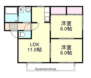ラフォーレ阿部 B【2階】の間取り