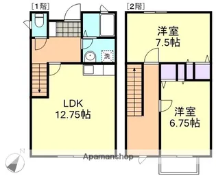プランドール・メゾン【1階】の間取り
