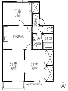 エスポワール都Ⅱ B【2階】の間取り