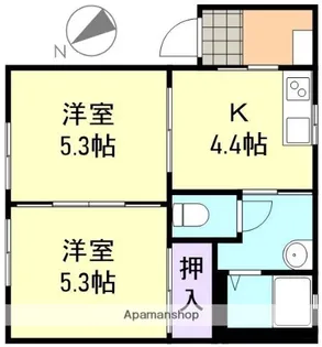 ヒルズYK【1階】の間取り