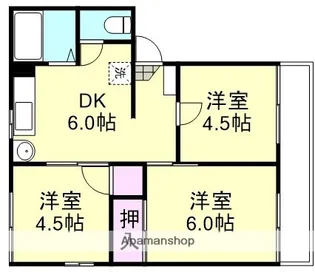 メゾン鷲羽【2階】の間取り