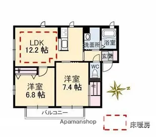 ジョリカⅢ B棟【1階】の間取り