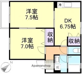 コーポ神正 B棟【2階】の間取り