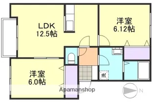 ルボア平喜A【2階】の間取り