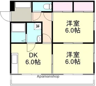 ビバリーガーデン大島B【2階】の間取り