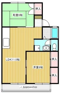 パークハウス三宅【2階】の間取り