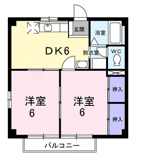サニーハイツ別府【2階】の間取り