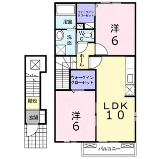 エスペランザB【2階】の間取り
