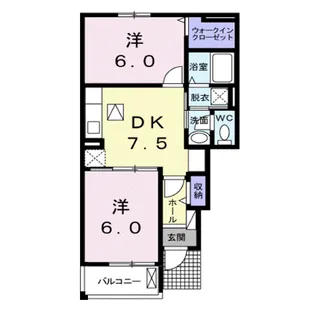 フェリーチェB【1階】の間取り