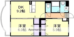 ユーミー川辺【3階】の間取り
