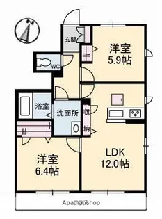 フェリシード【1階】の間取り