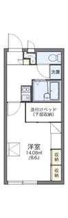 レオパレスヴィルヌーブ【1階】の間取り