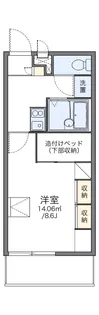 レオパレスコンフォール石橋B【3階】の間取り