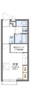 レオパレス希望【202号室】の間取り