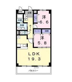 サニーレジデンス YK【1階】の間取り