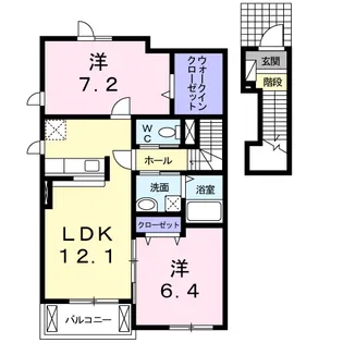 グレイス アベニューB【2階】の間取り