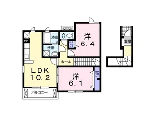 シェソワ C【2階】の間取り