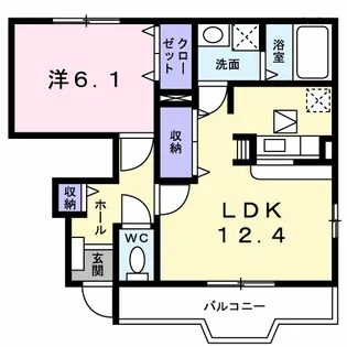 ベル さくら B【1階】の間取り