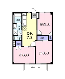 MOTOYA B棟【2階】の間取り