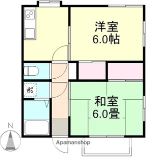 グローバル沖新町【2階】の間取り