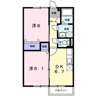 グリーンファミール【2階】の間取り