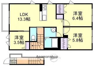 フェリベーテ B棟【1階】の間取り