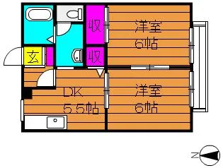 ブロードビューⅡ【102号室号室】の間取り