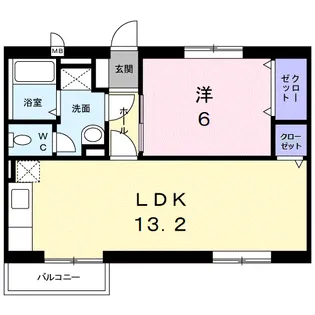 ニューエルディム大橋【2階】の間取り