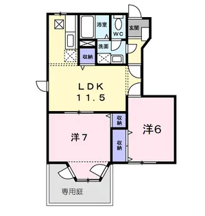 クレストール D【1階】の間取り
