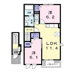 ナチュラルプラス【2階】の間取り