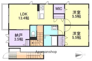 テラスコート船穂 C棟【2階】の間取り