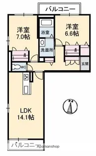 ジュモーレ【2階】の間取り