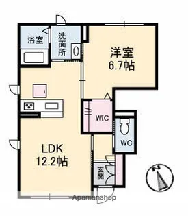 グラン・ノワ【1階】の間取り