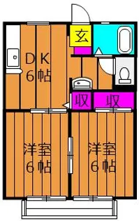 アメニティハイツ B【201号室号室】の間取り
