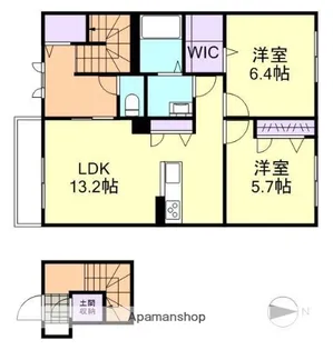 グリュックA【2階】の間取り