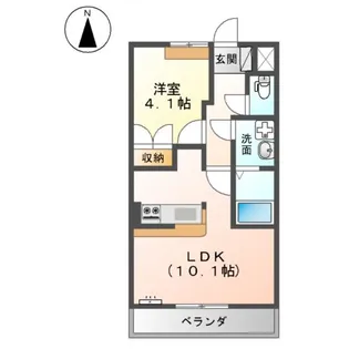 マンダリーネ広江【1階】の間取り