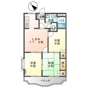 サンライズ【2階】の間取り
