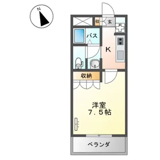 クレディール【1階】の間取り