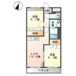 メゾン白羊館【1階】の間取り